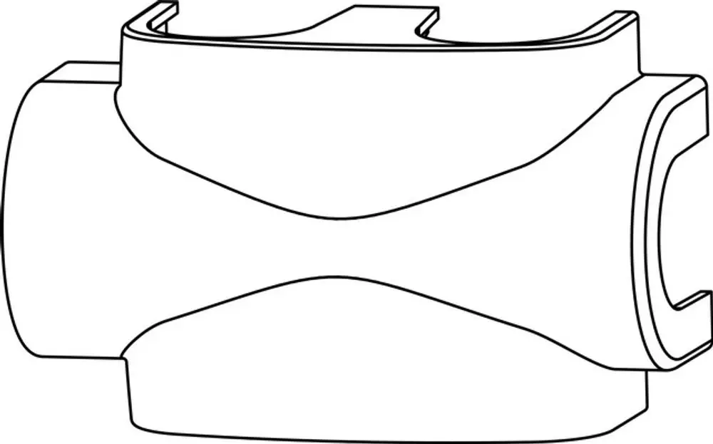Verkleidungselement in weißer Ausführung, geeignet für Multilux-Systeme. Produkt von IMI Hydronic Engineering. Klar konturierte Form.
